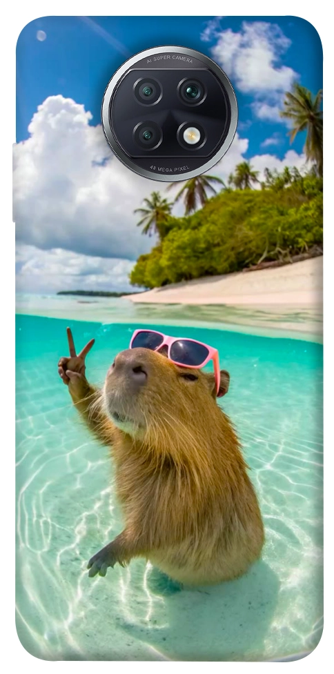 Чехол Сapybara vacation для Xiaomi Redmi Note 9T