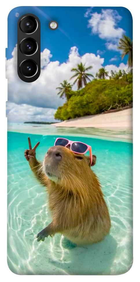 Чехол Сapybara vacation для Galaxy S21+