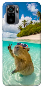 Чехол Сapybara vacation для Xiaomi Redmi Note 10