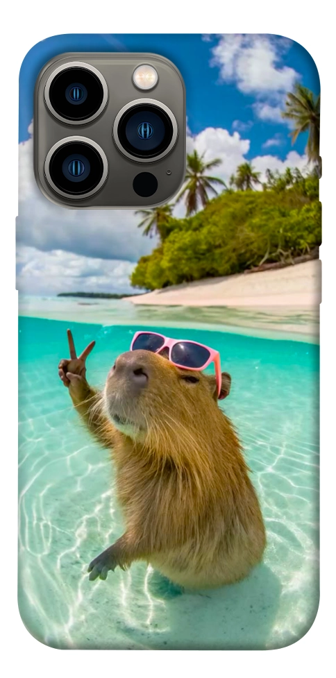 Чехол Сapybara vacation для iPhone 13 Pro