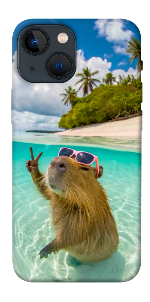 Чехол Сapybara vacation для iPhone 13 mini