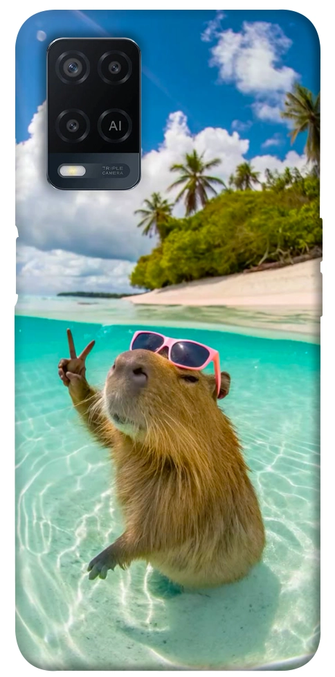 Чехол Сapybara vacation для Oppo A54 4G