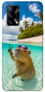 Чохол Сapybara vacation для Oppo A74 4G