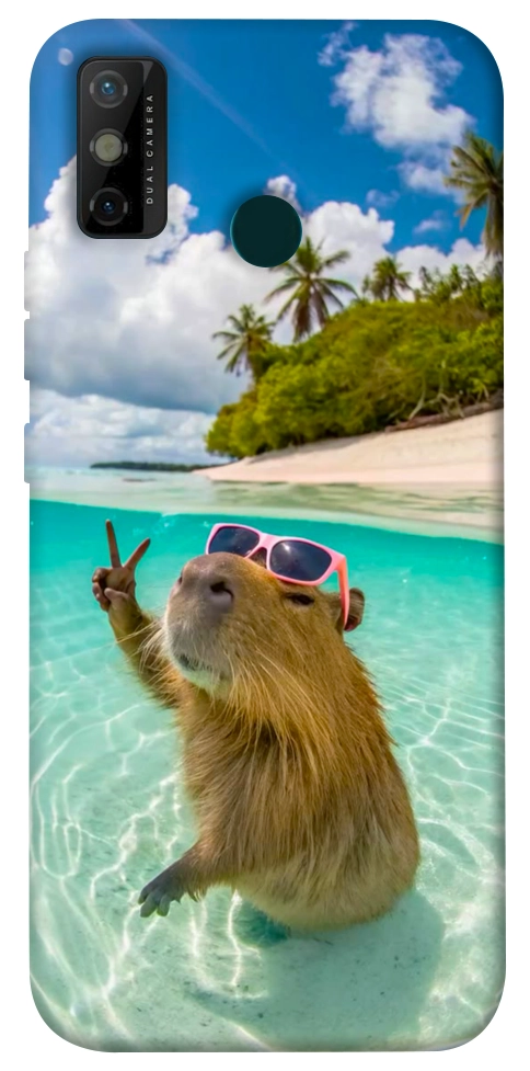 Чохол Сapybara vacation для TECNO Spark 6 Go
