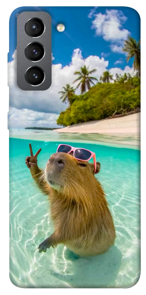 Чехол Сapybara vacation для Galaxy S21 FE