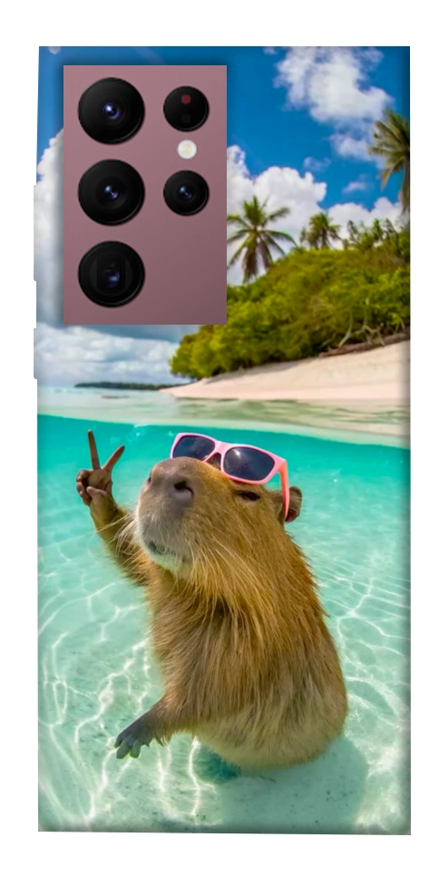 Чохол Сapybara vacation для Galaxy S22 Ultra
