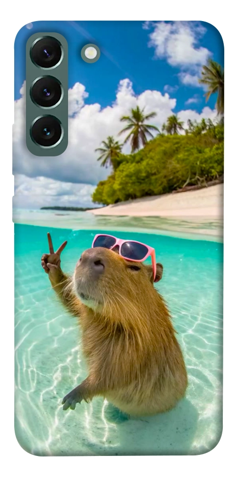 Чехол Сapybara vacation для Galaxy S22+