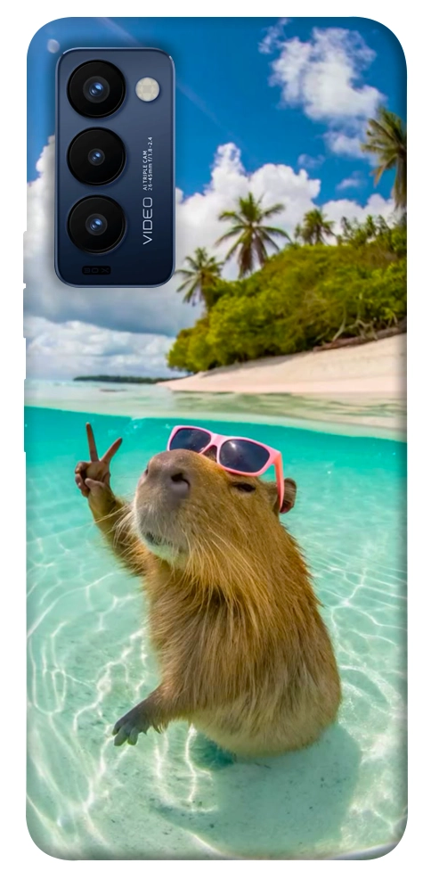 Чохол Сapybara vacation для TECNO Camon 18