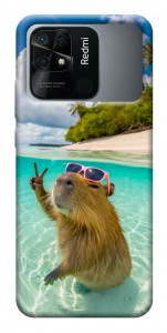 Чехол Сapybara vacation для Xiaomi Redmi 10C