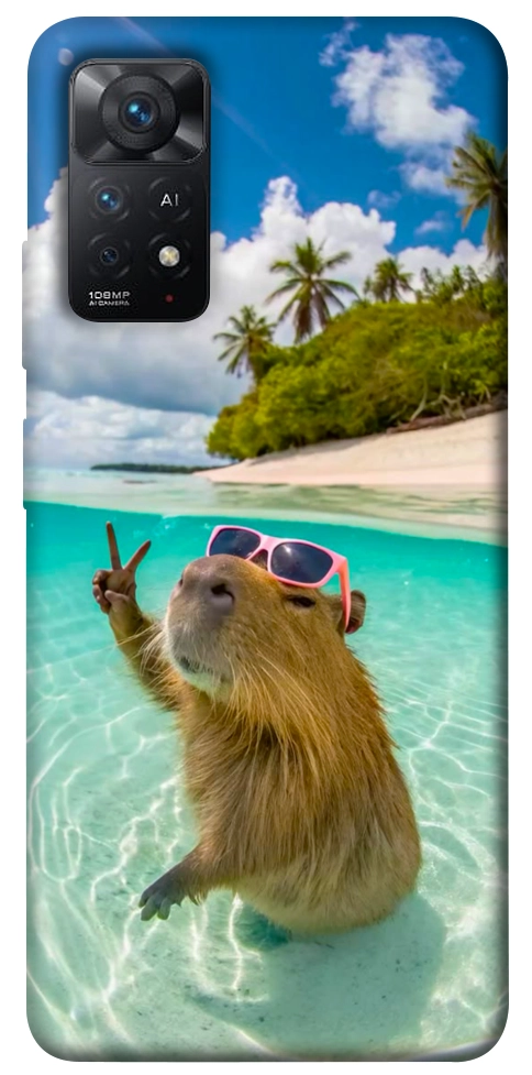 Чехол Сapybara vacation для Xiaomi Redmi Note 11 Pro 5G