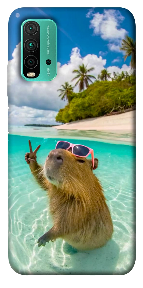 Чохол Сapybara vacation для Xiaomi Redmi Note 9 4G