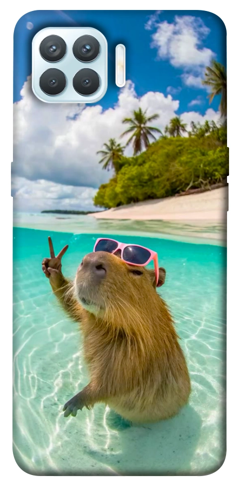 Чохол Сapybara vacation для Oppo F17 Pro