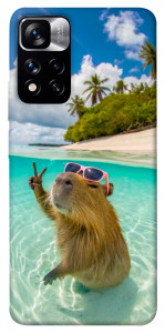 Чехол Сapybara vacation для Xiaomi Redmi Note 11 5G