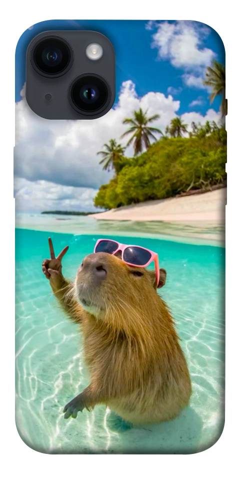 Чехол Сapybara vacation для iPhone 14