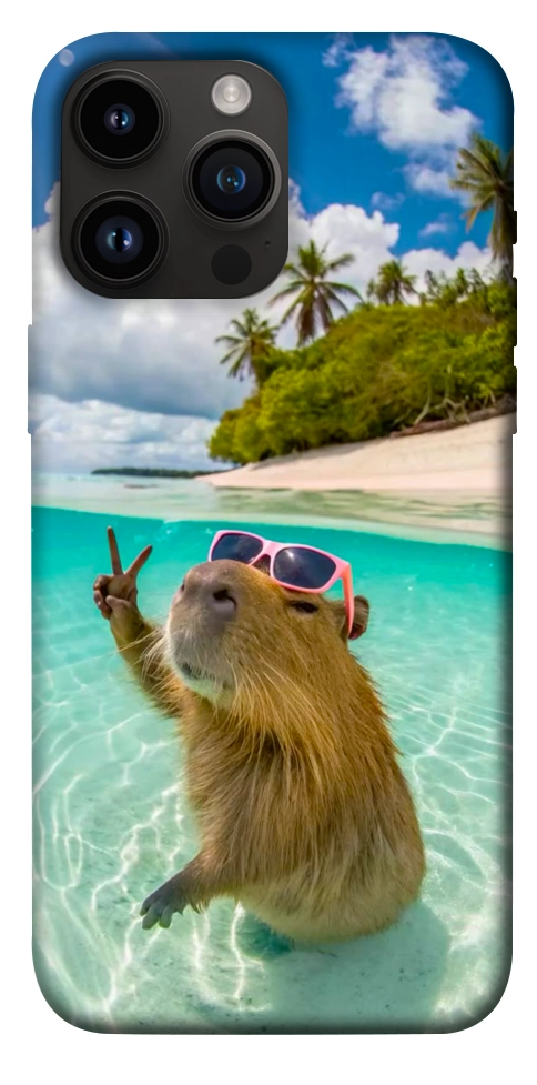 Чехол Сapybara vacation для iPhone 14 Pro Max