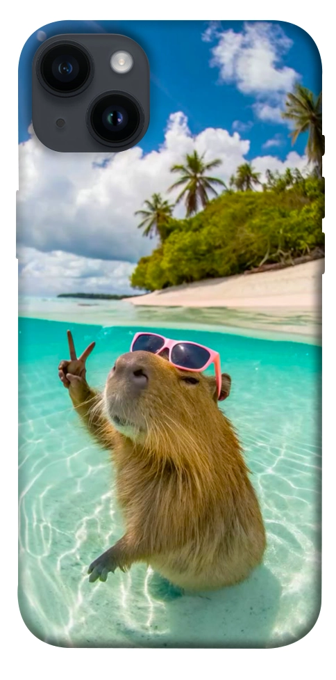 Чехол Сapybara vacation для iPhone 14 Plus