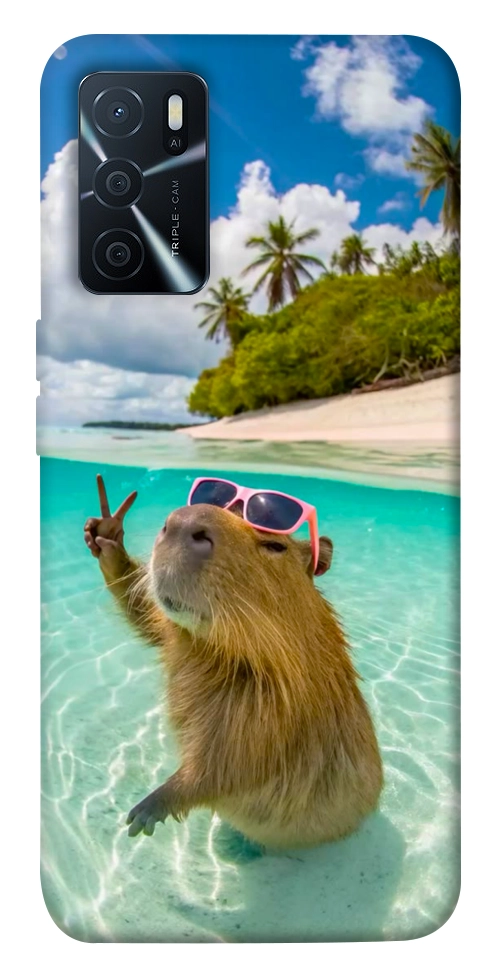 Чехол Сapybara vacation для Oppo A16