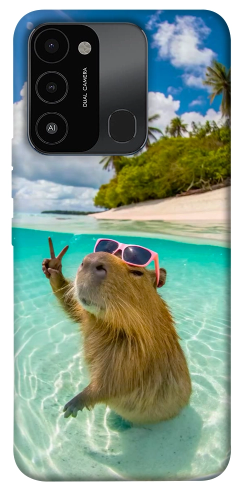 Чехол Сapybara vacation для TECNO Spark Go 2022 (KG5m)