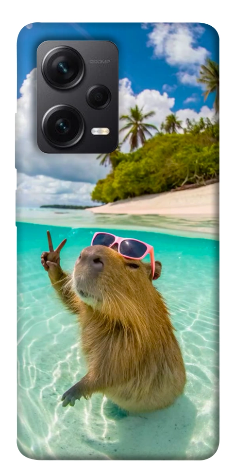 Чехол Сapybara vacation для Xiaomi Redmi Note 12 Pro+