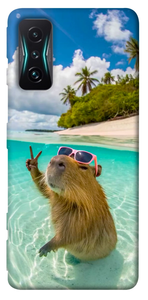 Чехол Сapybara vacation для Xiaomi Redmi K50 Gaming