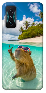 Чехол Сapybara vacation для Xiaomi Redmi K50 Gaming