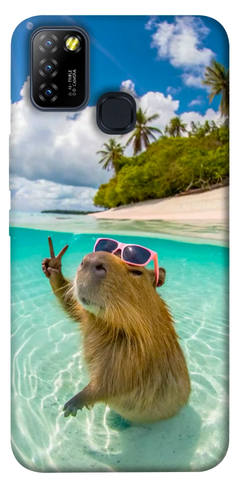 Чехол Сapybara vacation для Infinix Hot 10 Lite