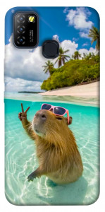 Чехол Сapybara vacation для Infinix Hot 10 Lite
