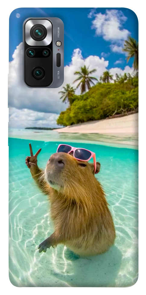 Чехол Сapybara vacation для Xiaomi Redmi Note 10 Pro Max