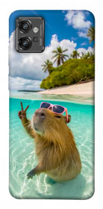 Чохол Сapybara vacation для Motorola Moto G32