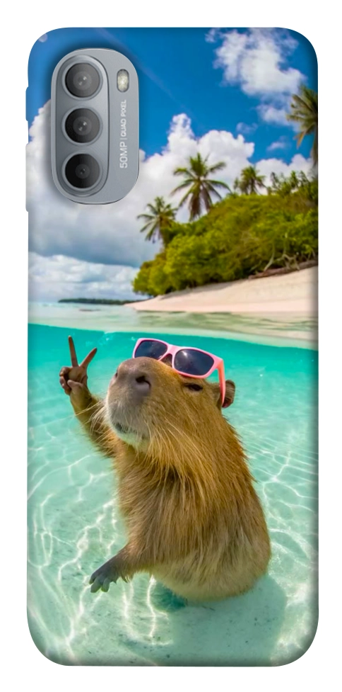 Чехол Сapybara vacation для Motorola Moto G31