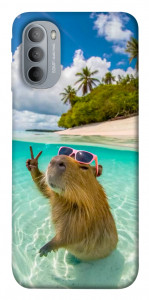Чехол Сapybara vacation для Motorola Moto G31