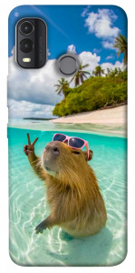 Чохол Сapybara vacation для Nokia G11 Plus
