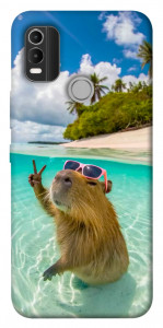 Чохол Сapybara vacation для Nokia C21 Plus