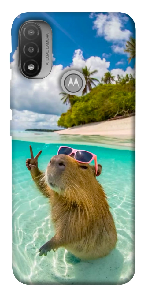Чехол Сapybara vacation для Motorola Moto E20
