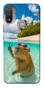 Чехол Сapybara vacation для Motorola Moto E20
