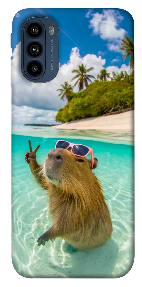 Чохол Сapybara vacation для Motorola Moto G41
