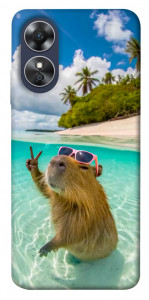 Чохол Сapybara vacation для Oppo A17