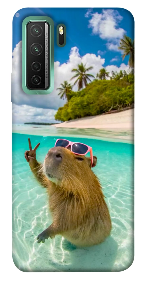 Чохол Сapybara vacation для Huawei nova 7 SE