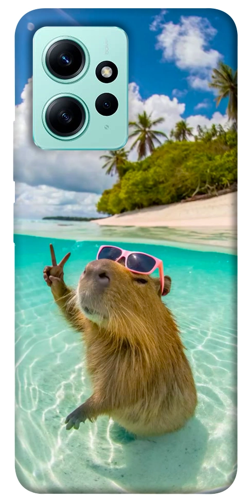 Чехол Сapybara vacation для Xiaomi Redmi Note 12 4G