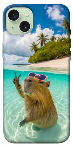Чехол Сapybara vacation для iPhone 15 Plus