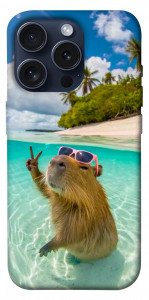 Чехол Сapybara vacation для iPhone 15 Pro