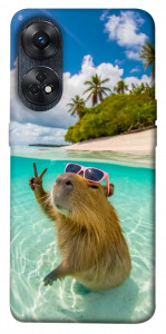 Чохол Сapybara vacation для Oppo Reno 8 T 4G
