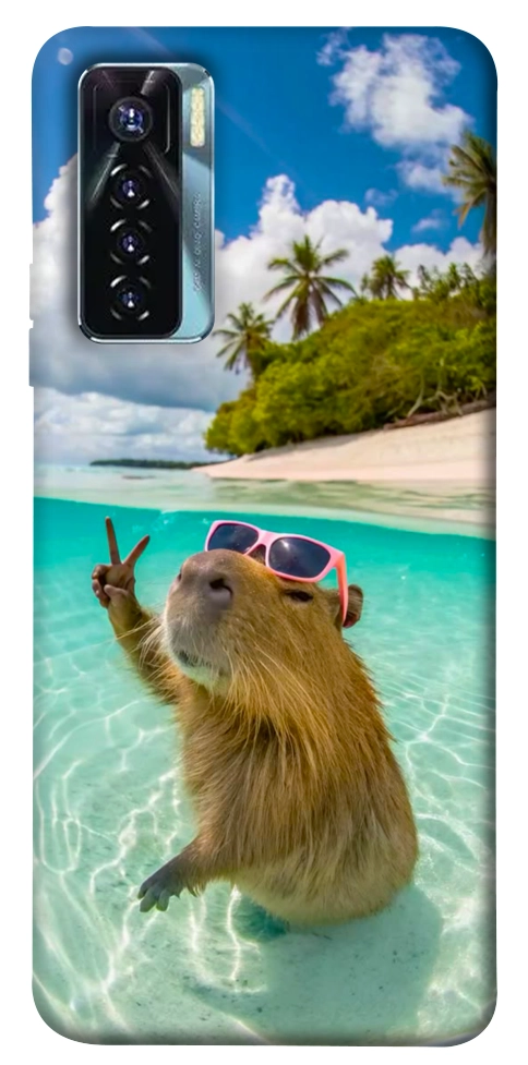 Чохол Сapybara vacation для TECNO Camon 17 Pro