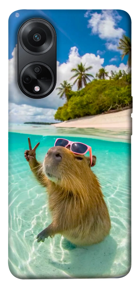 Чохол Сapybara vacation для Oppo A58 4G
