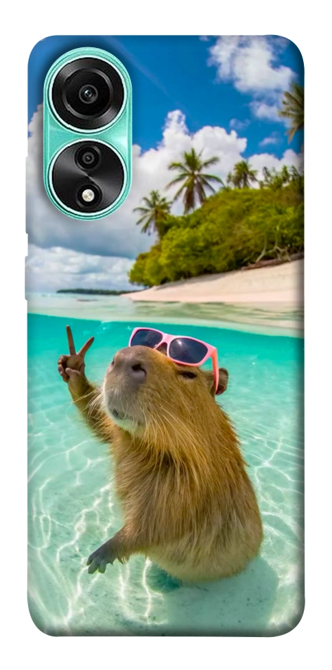 Чохол Сapybara vacation для Oppo A78 4G