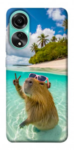 Чохол Сapybara vacation для Oppo A78 4G