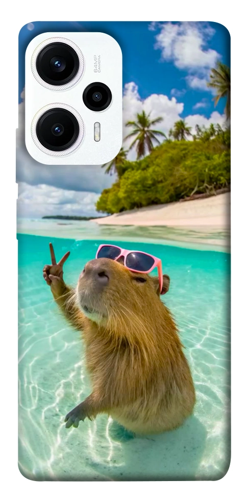 Чехол Сapybara vacation для Xiaomi Poco F5