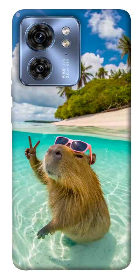Чехол Сapybara vacation для Motorola Edge 40