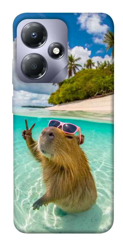 Чохол Сapybara vacation для Infinix Hot 30i