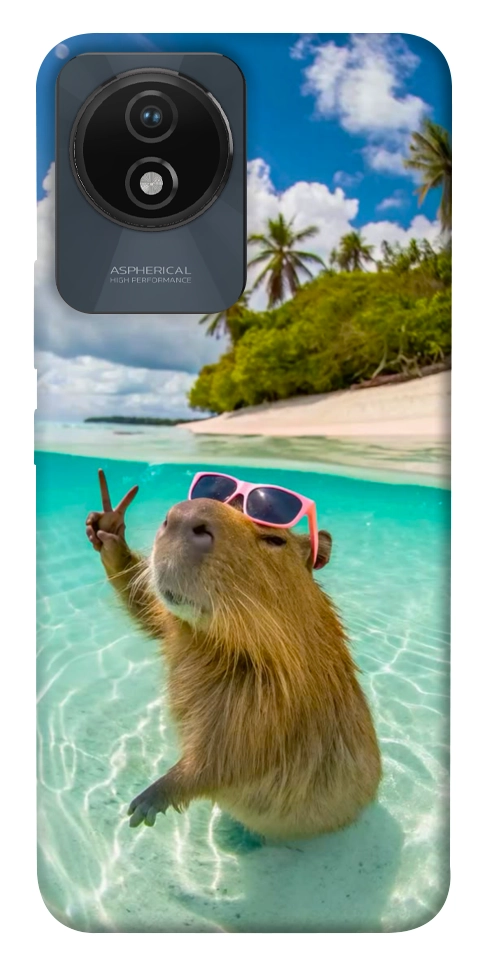 Чехол Сapybara vacation для Vivo Y02